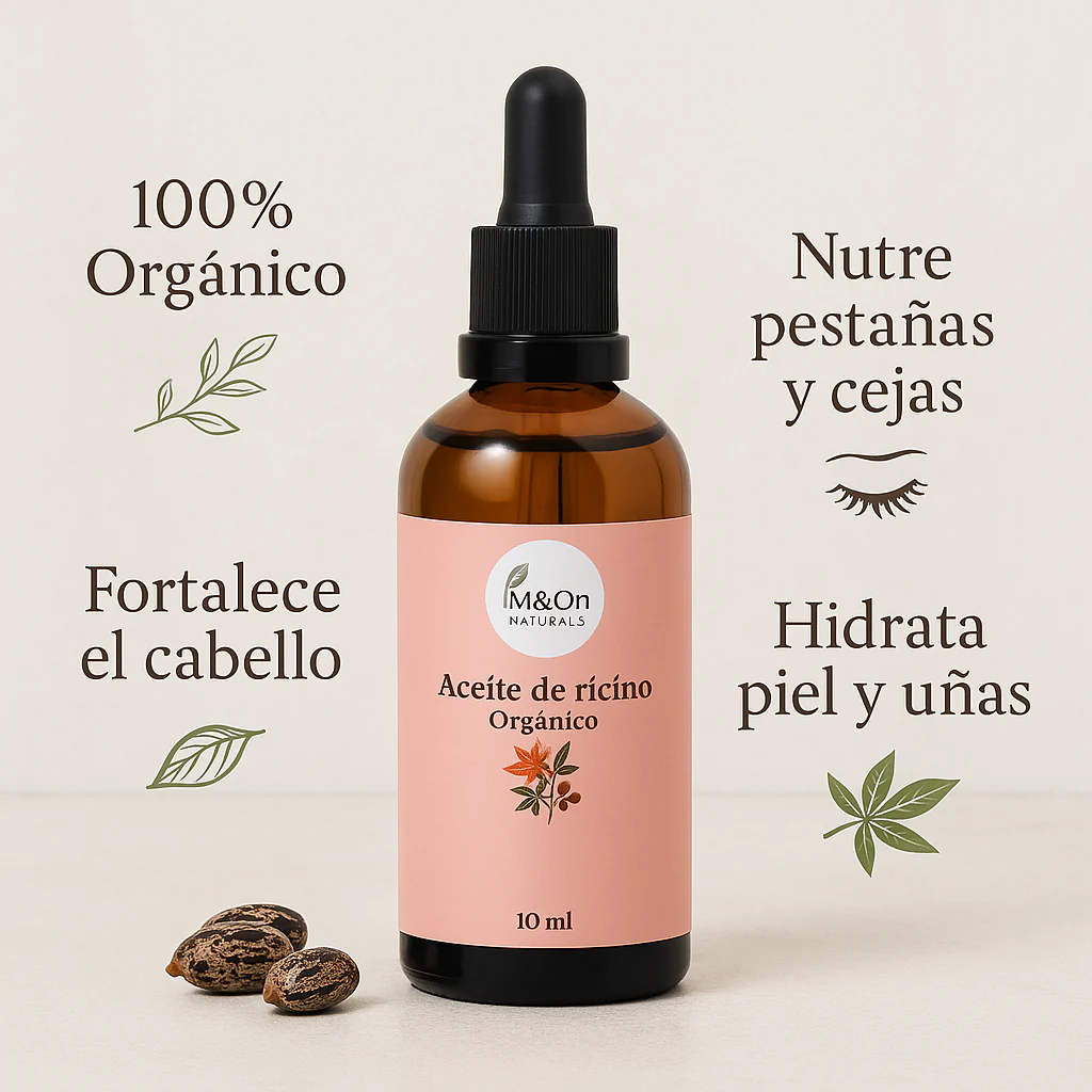 Aceite De Ricino Orgánico 100 Ml | Nutrición Para Cabello, Pestañas Y Cejas | M&on Naturals - Image 3