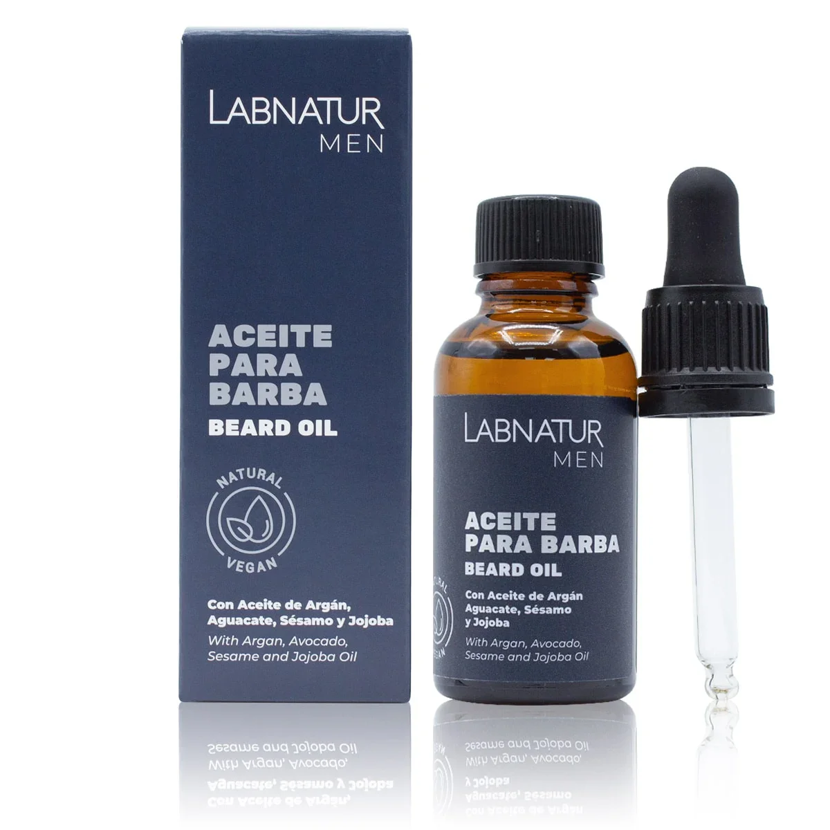 Aceite Para Barba Labnatur | Nutrición Y Suavidad Del Vello Facial | Cuidado Masculino | Brillo Y Control | 30 Ml