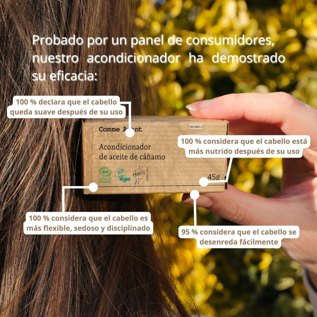 Acondicionador sólido con aceite de cáñamo Higo y Leche de Coco Comme Avant 45 g - Image 4