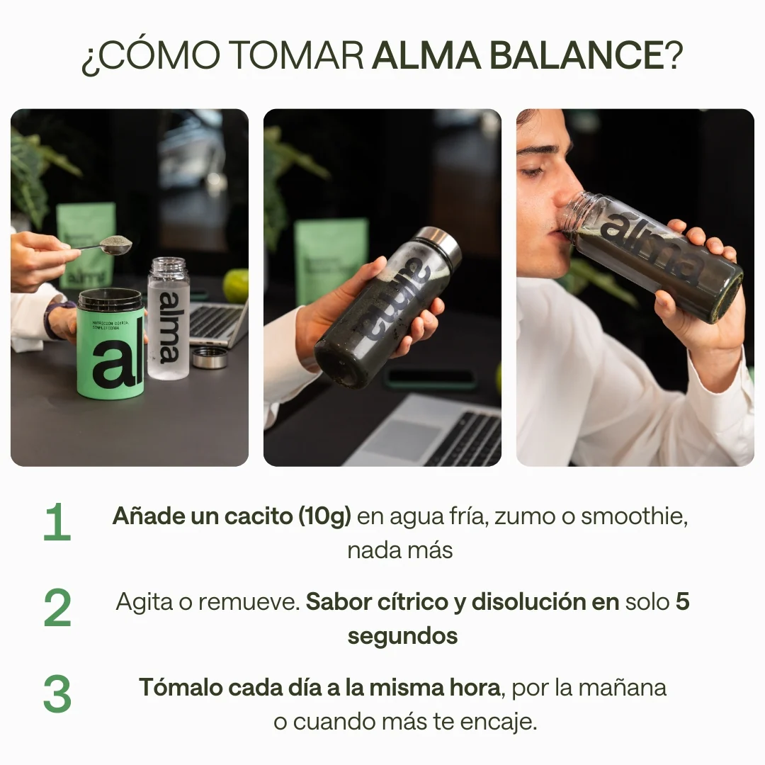 Alma® Batido Diario Espirulina Premium 300g | Complemento Alimenticio Con Adaptógenos, Prebióticos Y Vitaminas - Image 4