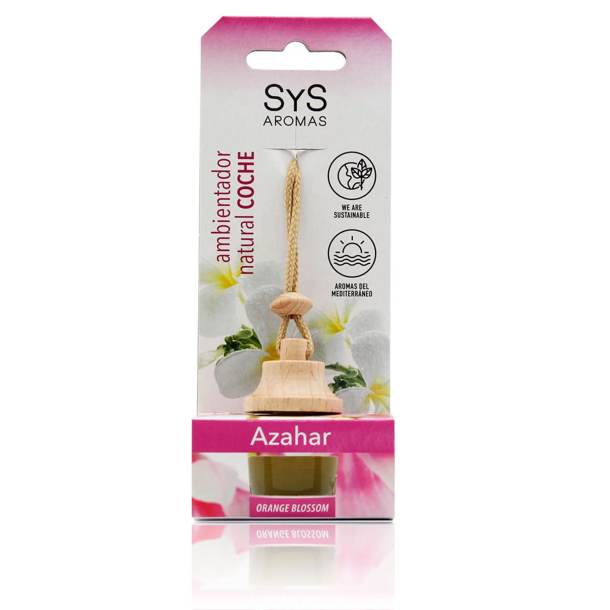 Ambientador Coche Azahar SYS Aromas Style 7 ml | Aroma Floral Natural | Frescor Duradero | Bienestar en Ruta
