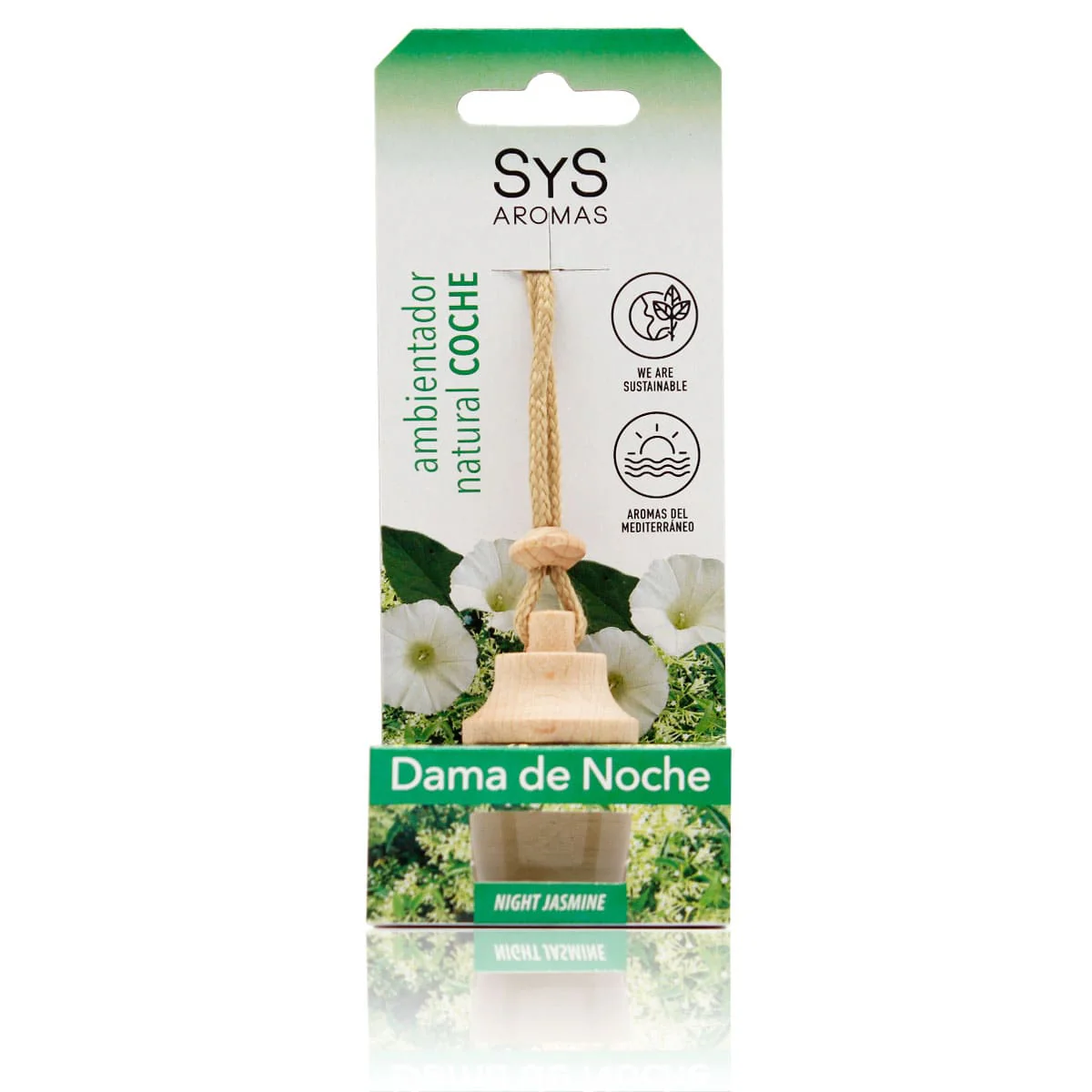 Ambientador Coche Dama de Noche SYS Aromas Style 7 ml | Aroma Floral Intenso | Frescor Duradero | Ambiente Elegante
