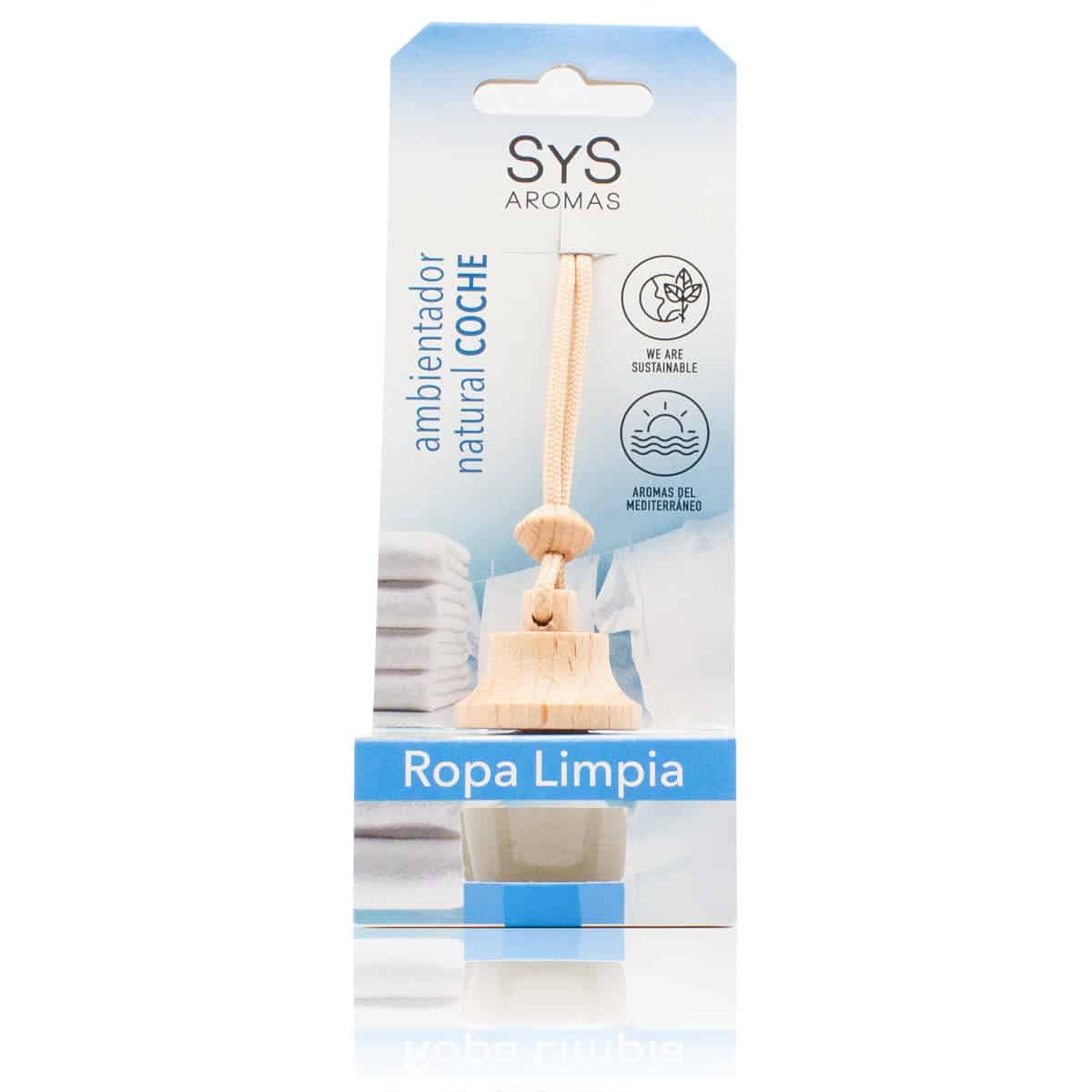 Ambientador Coche Ropa Limpia SYS Aromas Style 7 ml | Aroma Fresco y Limpio | Frescor Duradero | Sensación Hogar