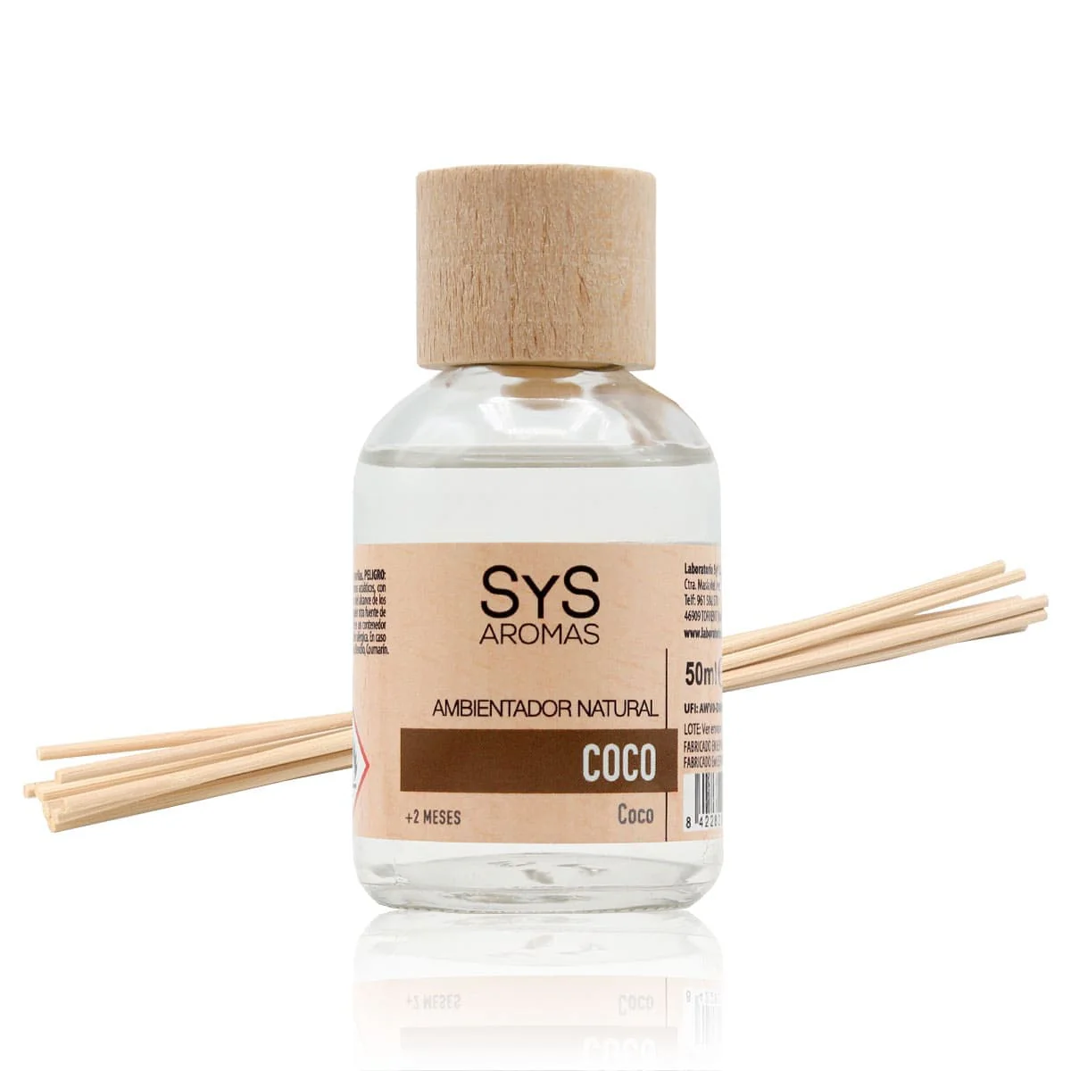 Ambientador Mikado Coco 50 ml | Aroma Tropical Dulce | Difusor Varillas | Ambiente Exótico