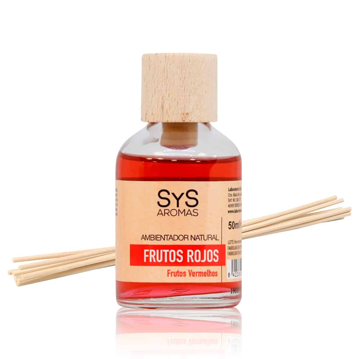 Ambientador Mikado Frutos Rojos 50 ml | Aroma Dulce y Afrutado | Difusor Varillas | Ambiente Acogedor