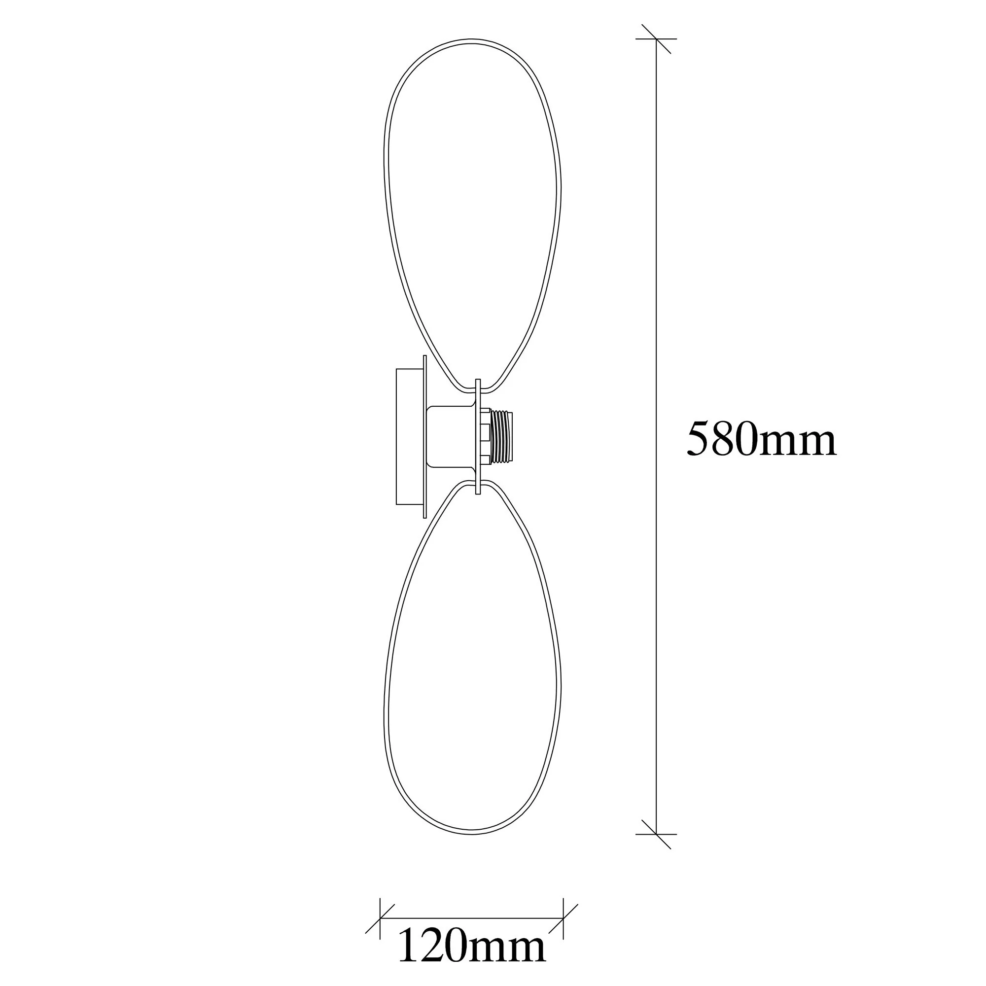 Aplique De Pared, Metal , Blanco, 58x12x58, Casquillo E 27 Max 40 W - Image 2