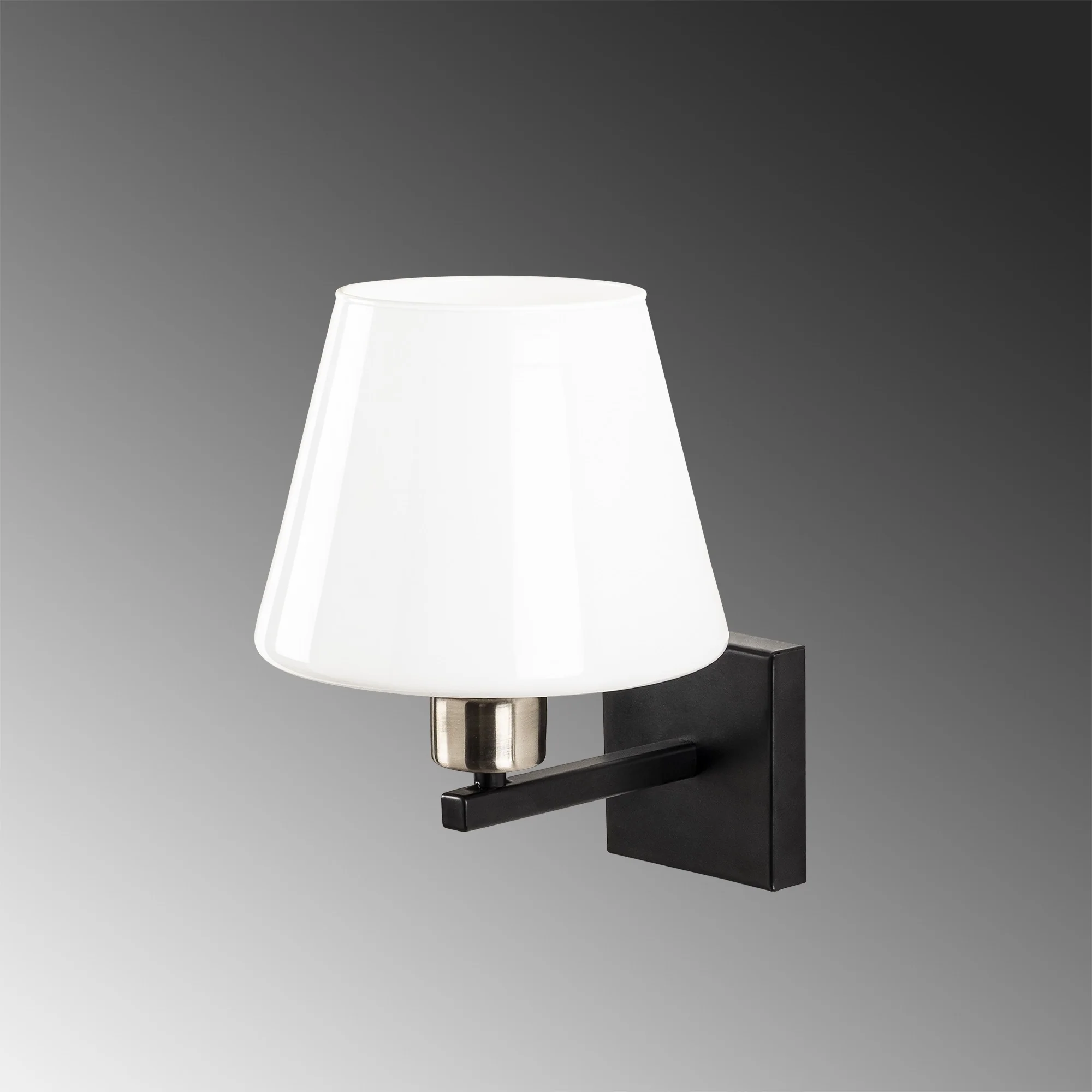 Aplique De Pared, Metal , Negro nickel blanco, 22x25x25, Casquillo E 27 Max 40 W - Image 4