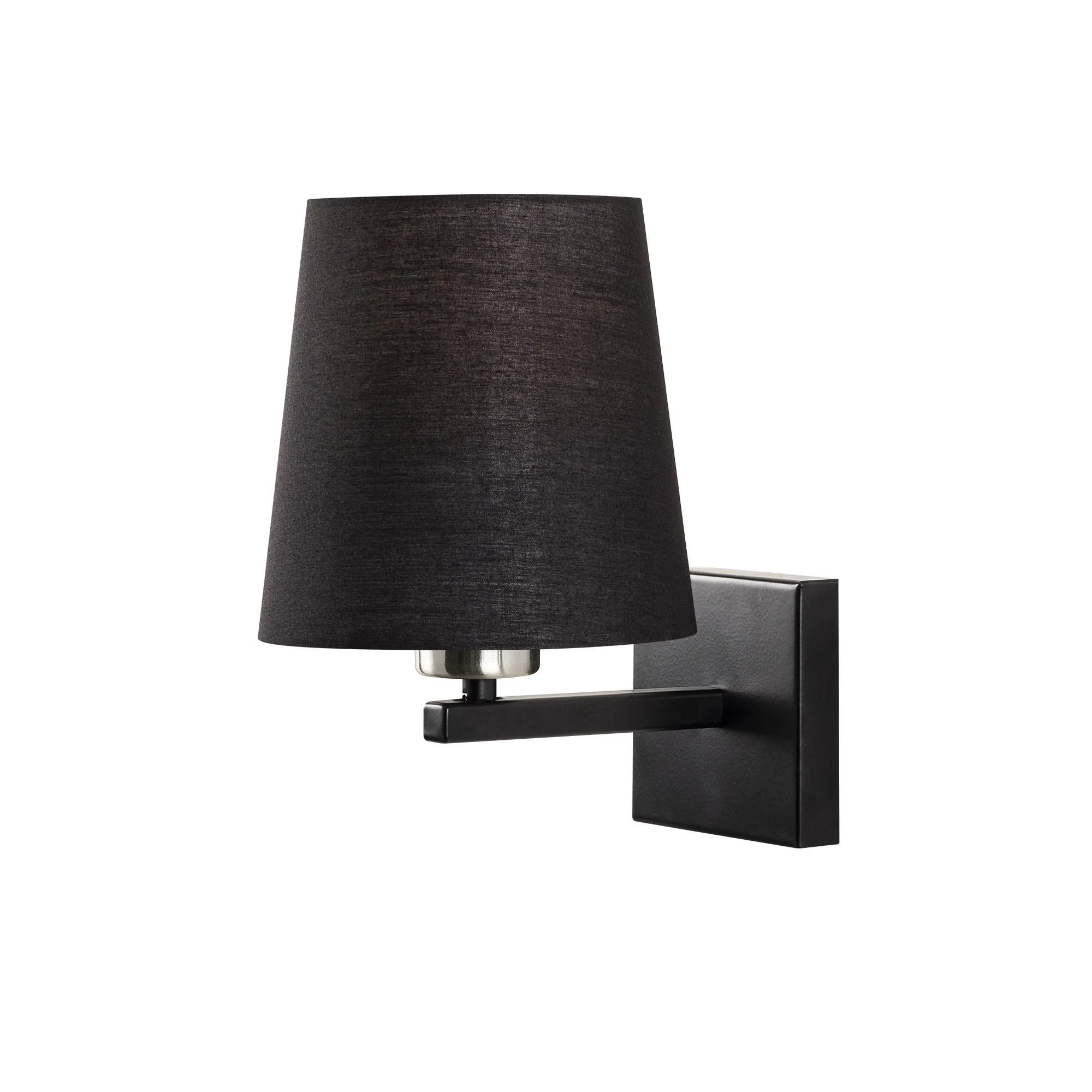 Aplique De Pared Pantalla Negra, Metal, 18x24x30, Casquillo E 27 Max 40 W