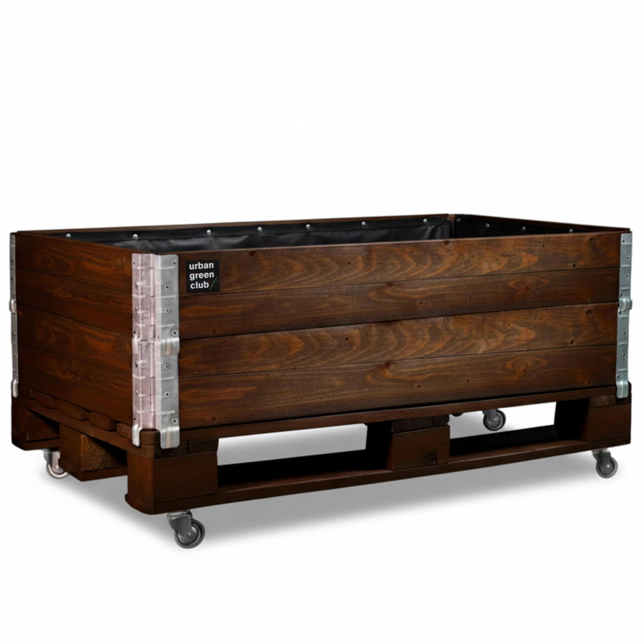 Bancal De Cultivo De Madera De Pino Color Nogal Urban Green Club - 120x80x50 Cm 400 L