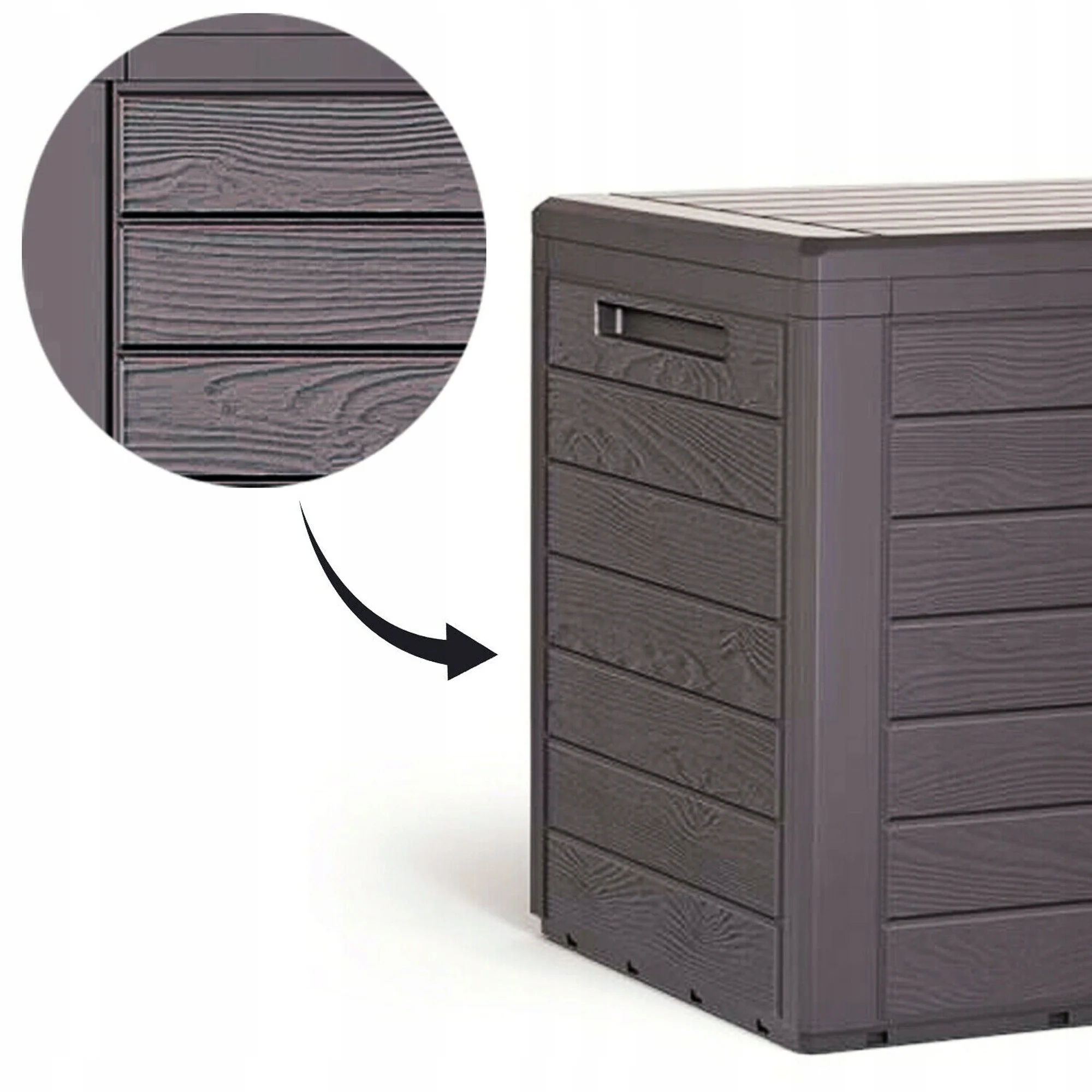 Baúl De Jardín Woodebox 140l., Dimensiones (mm) 585x460x550, Color Ocre Oscuro - Image 6