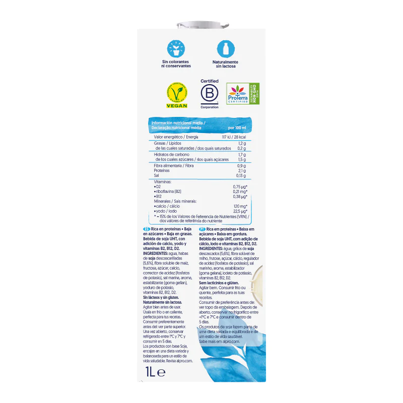 Bebida de Soja Ligera Alpro 1 Litro - Image 4