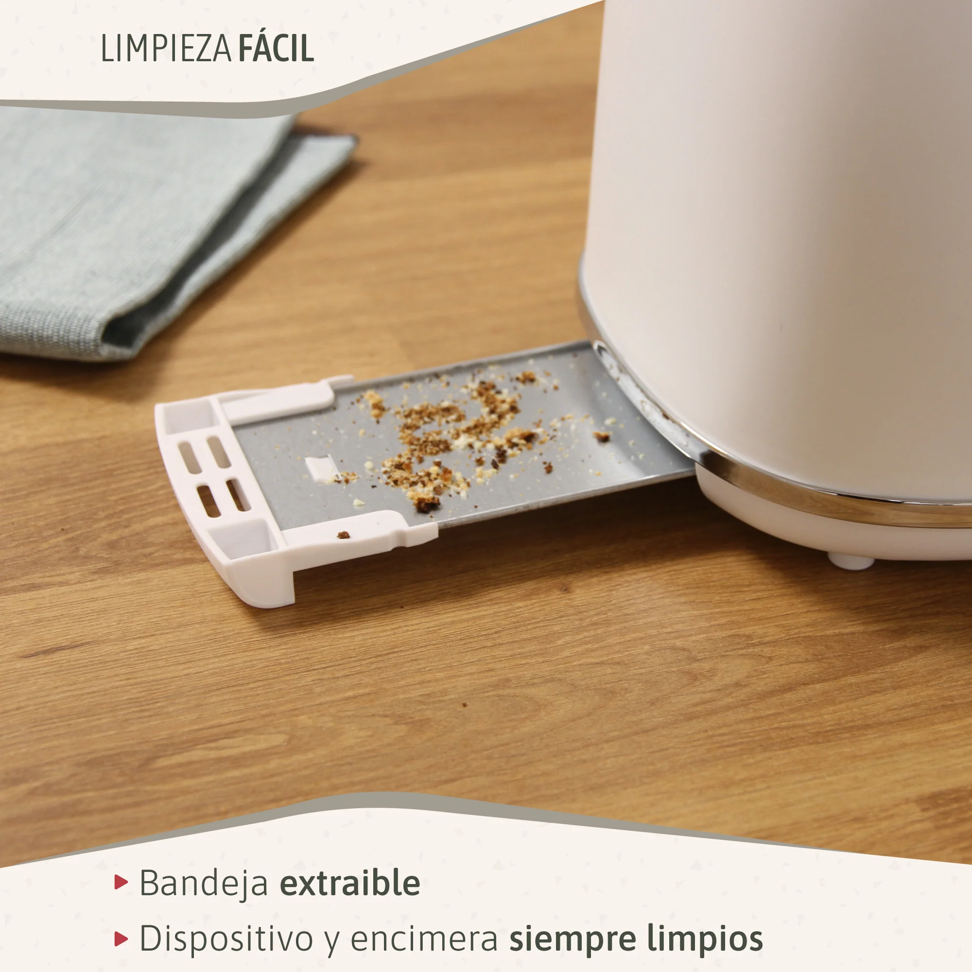 Briebe Nordic Tostadora Pan Ranura Ancha, Tostador 2 Rebanadas, 6 Niveles Tostado, Calientapanecillos, Ta1166wht, Blanco - Image 6