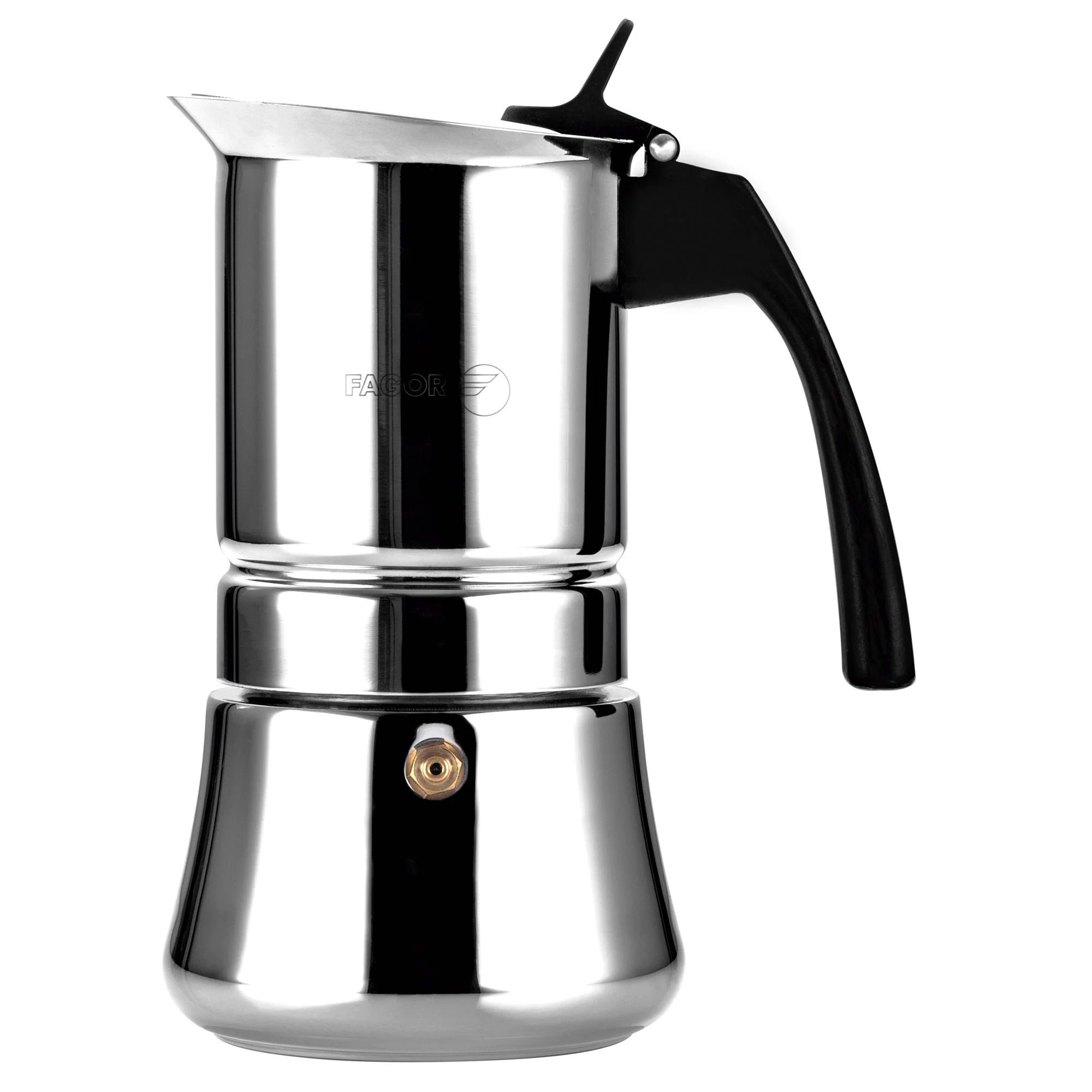 Cafetera Inox Etnica 4 Tazas Acero Inoxidable 18/10 Fagor