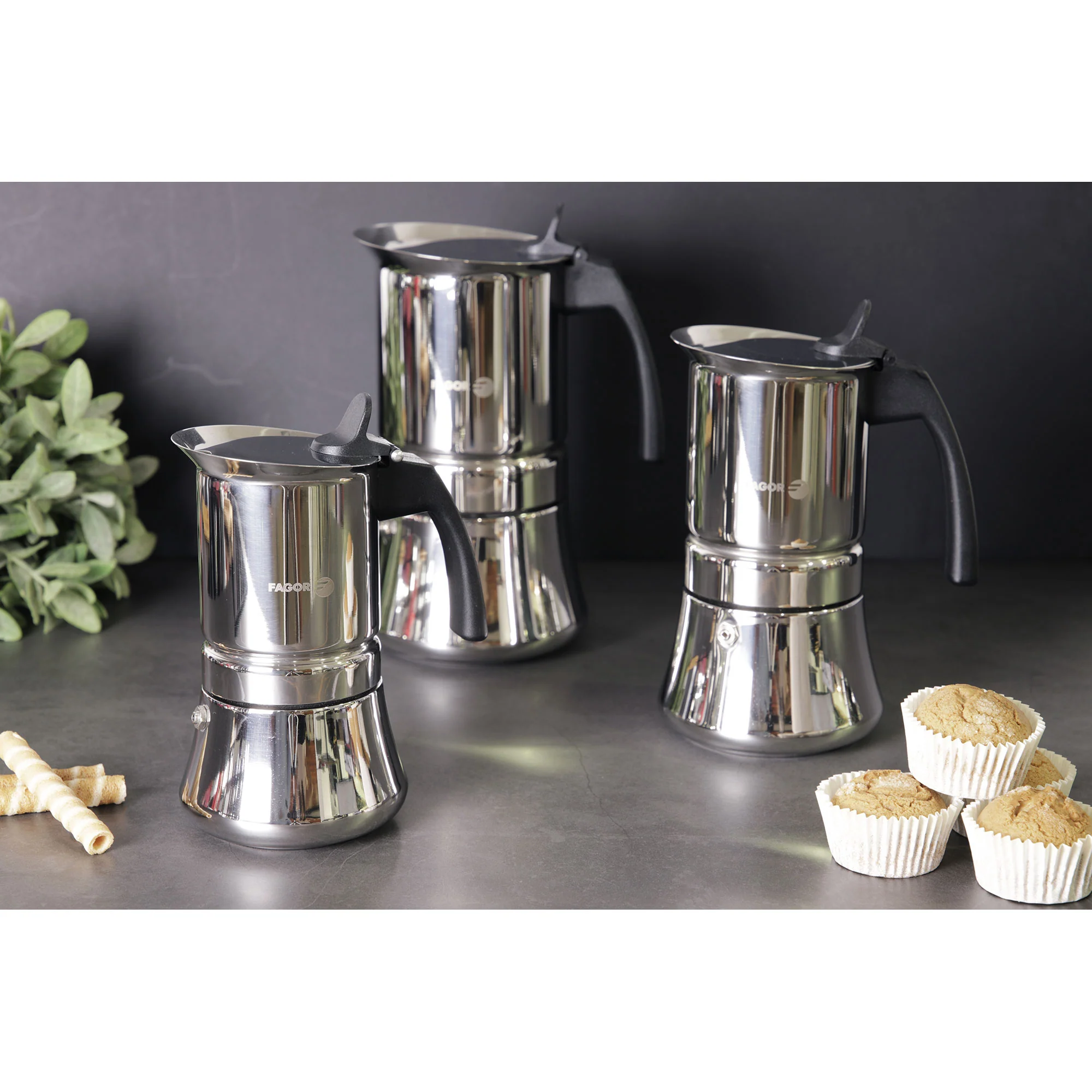 Cafetera Inox Etnica 4 Tazas Acero Inoxidable 18/10 Fagor - Image 6
