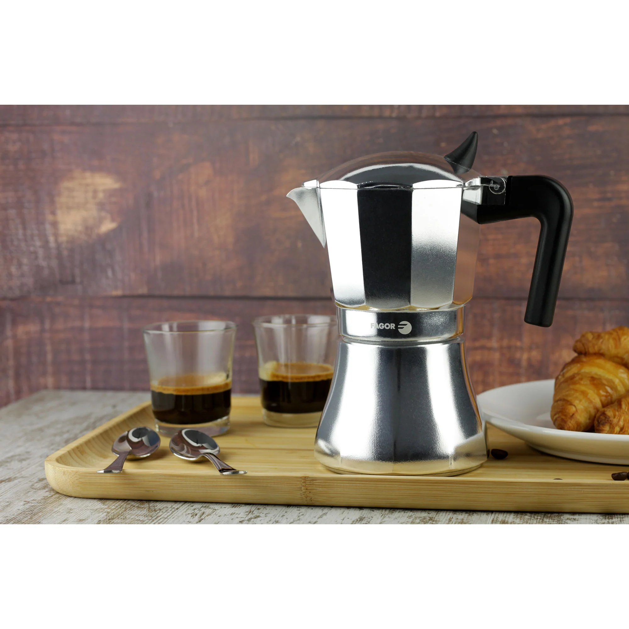 Cafetera Italiana Inducción 6 Tazas Café, Aluminio, Todo Tipo Cocinas, Vitrocerámica, Gas Fagor 81cffgacu06 Plata - Image 4