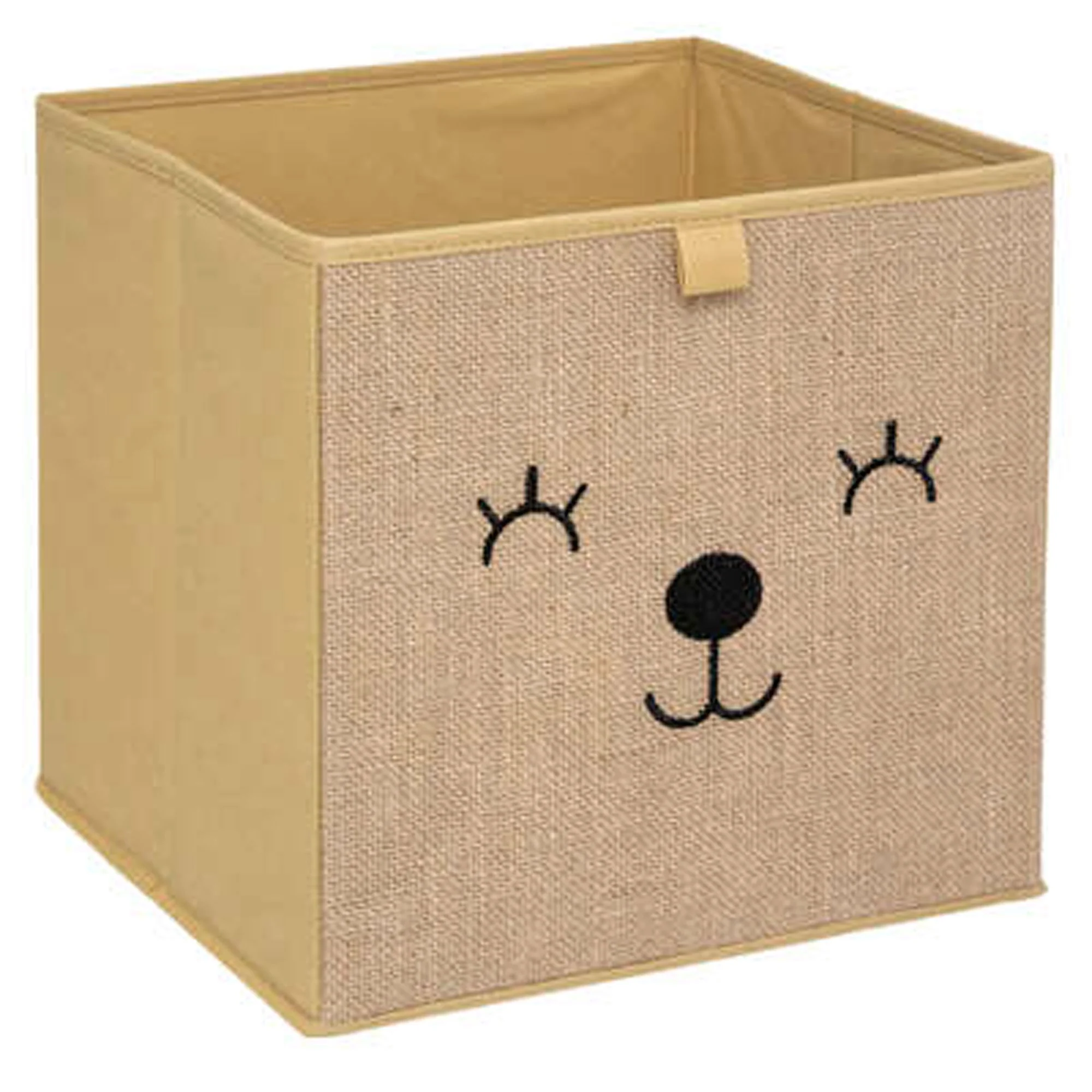 Caja De Almacenamiento Infantil Animales Color Marrón - 29 X 39,5 X 29cm