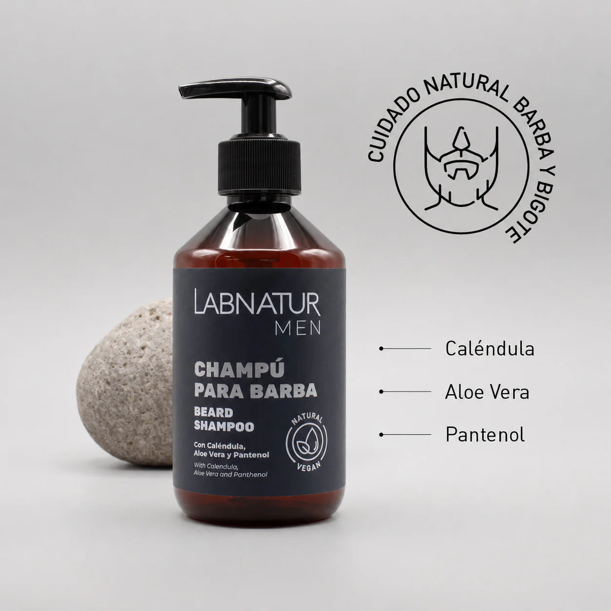 Champú Barba Y Bigote Labnatur | Limpieza Y Cuidado Facial Masculino | Suavidad Y Frescor | Uso Diario | 100 Ml - Image 3