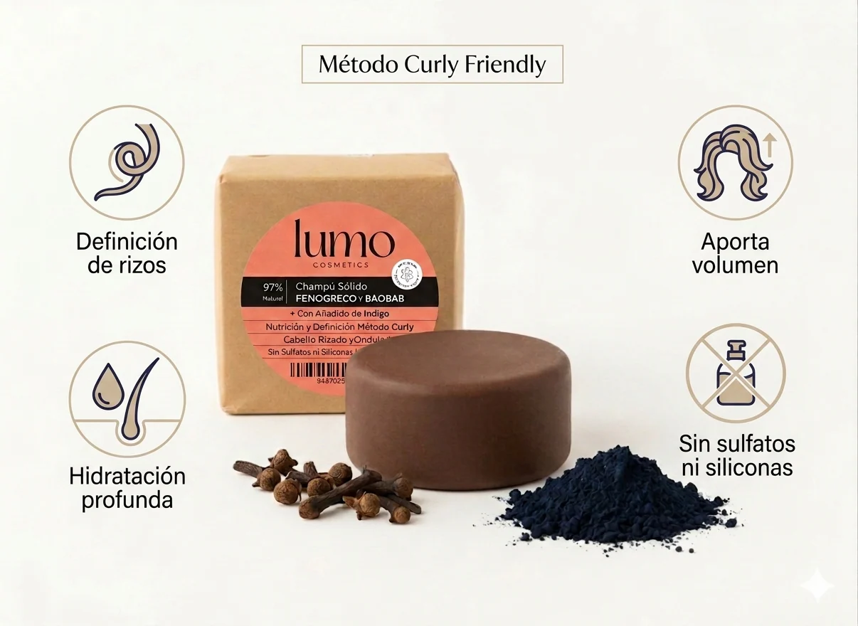 Champú Sólido Natural Para Cabello Rizado | Definición Y Suavidad | Lumo Cosmetics - Image 2