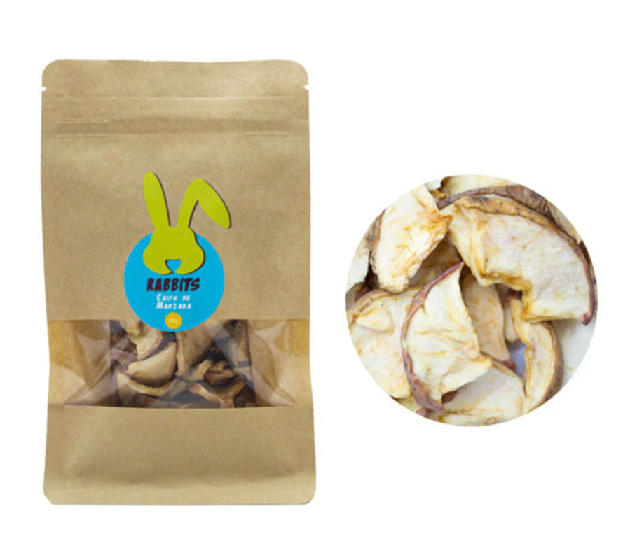 Chips De Manzana Para Conejos, Caballos Y Otros Animales - 150g - Manzana Deshidratada 100% Natural