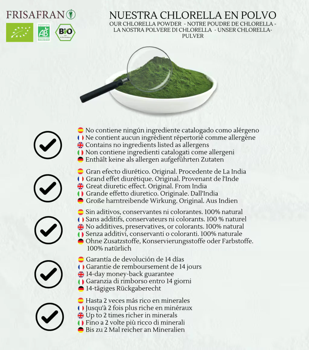 Chlorella Ecológica En Polvo - Calidad Y Sabor | Frisafran 200 G - Image 5