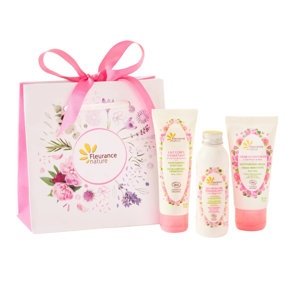 Cofre Bolsa Trío Hidratación Rosa (leche Hidratante - Agua Micelar - Crema Hidratante 50ml) - Día de la Madre - Image 2