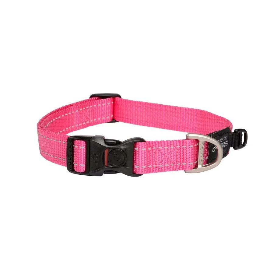 Collar Para Perro, Modelo Classic De Rogz Color Rosa. Talla S (8-14kg)
