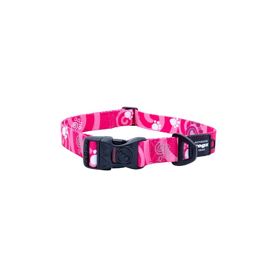 Collar Para Perro, Modelo Fusion De Rogz, Estampado Huellas Rosa. Talla Xl (39-64kg) - Image 4