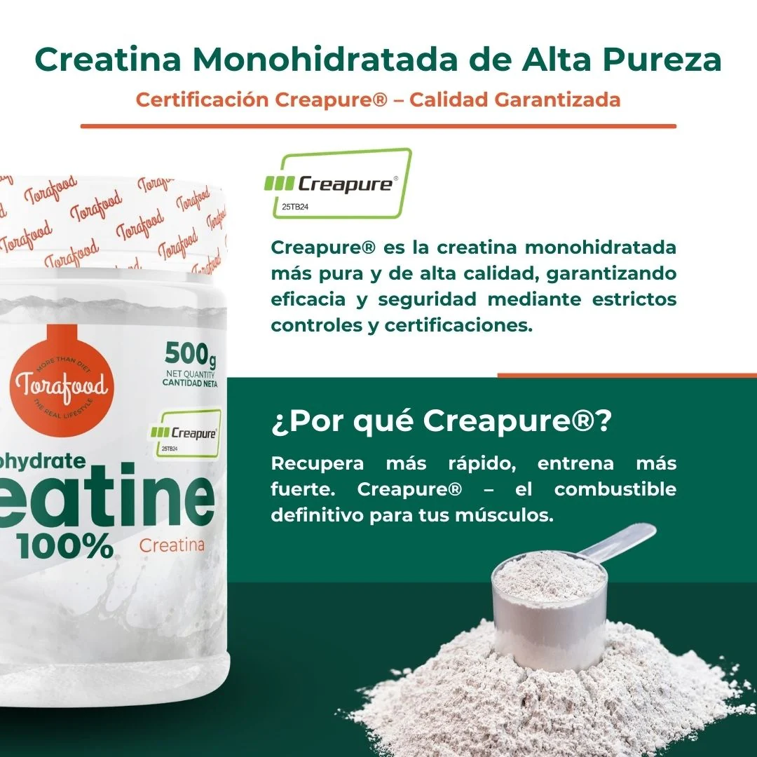 Creatina Creapure Neutra Torafood 500g - Image 6