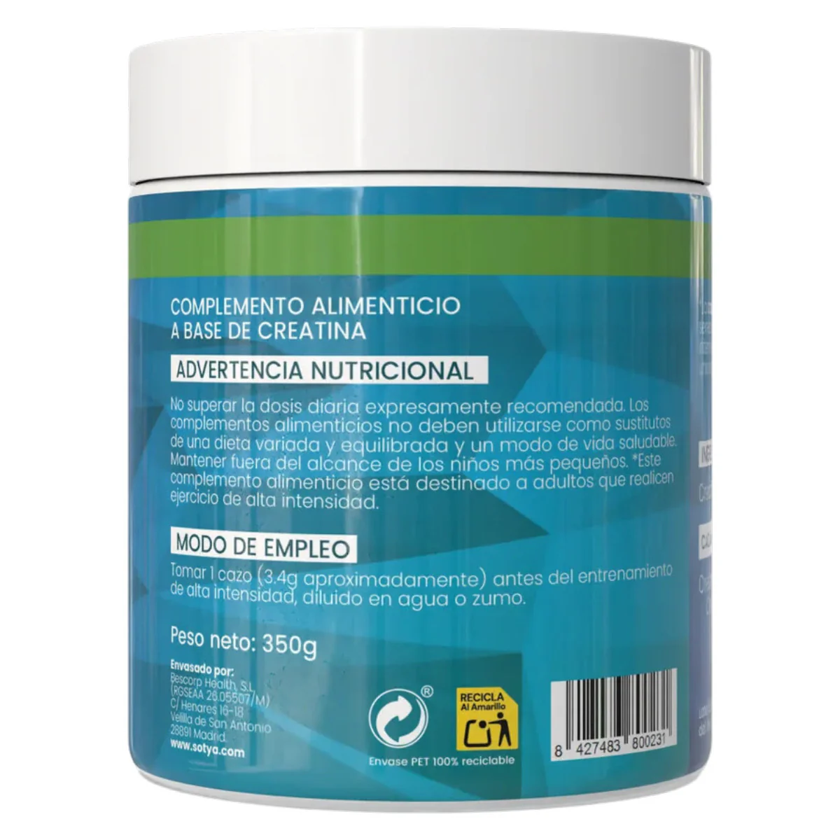 Creatina Monohidrato 100% Sotya 350 g - Image 3