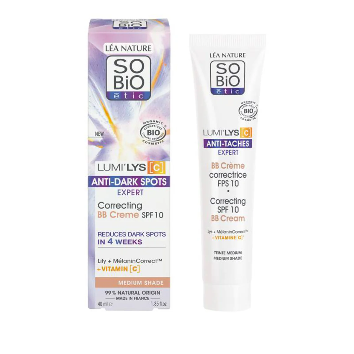 CREMA BB SPF 10 LUMI'LYS [C] ANTIMANCHAS EXPERT,  SO'BIO, 40 ml
