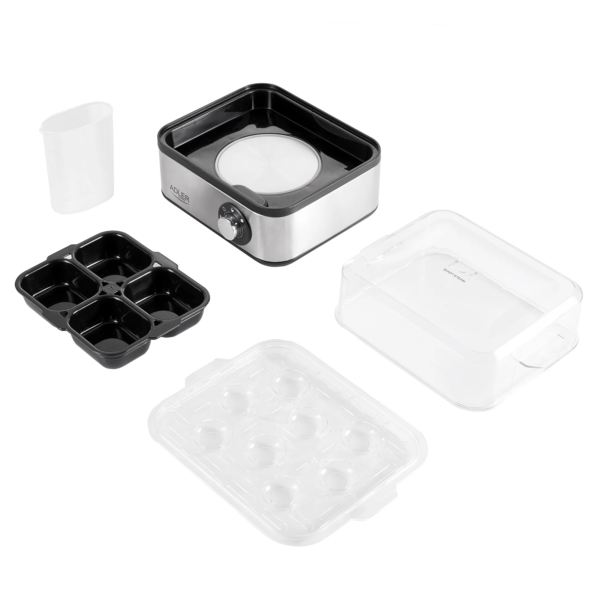 Cuece Huevos Eléctrico, 8 Huevos Cocidos, Ajuste Eléctronico Cocción, Soporte Extraíble, Sin Bpa Adler Ad4486 Plata - Image 3
