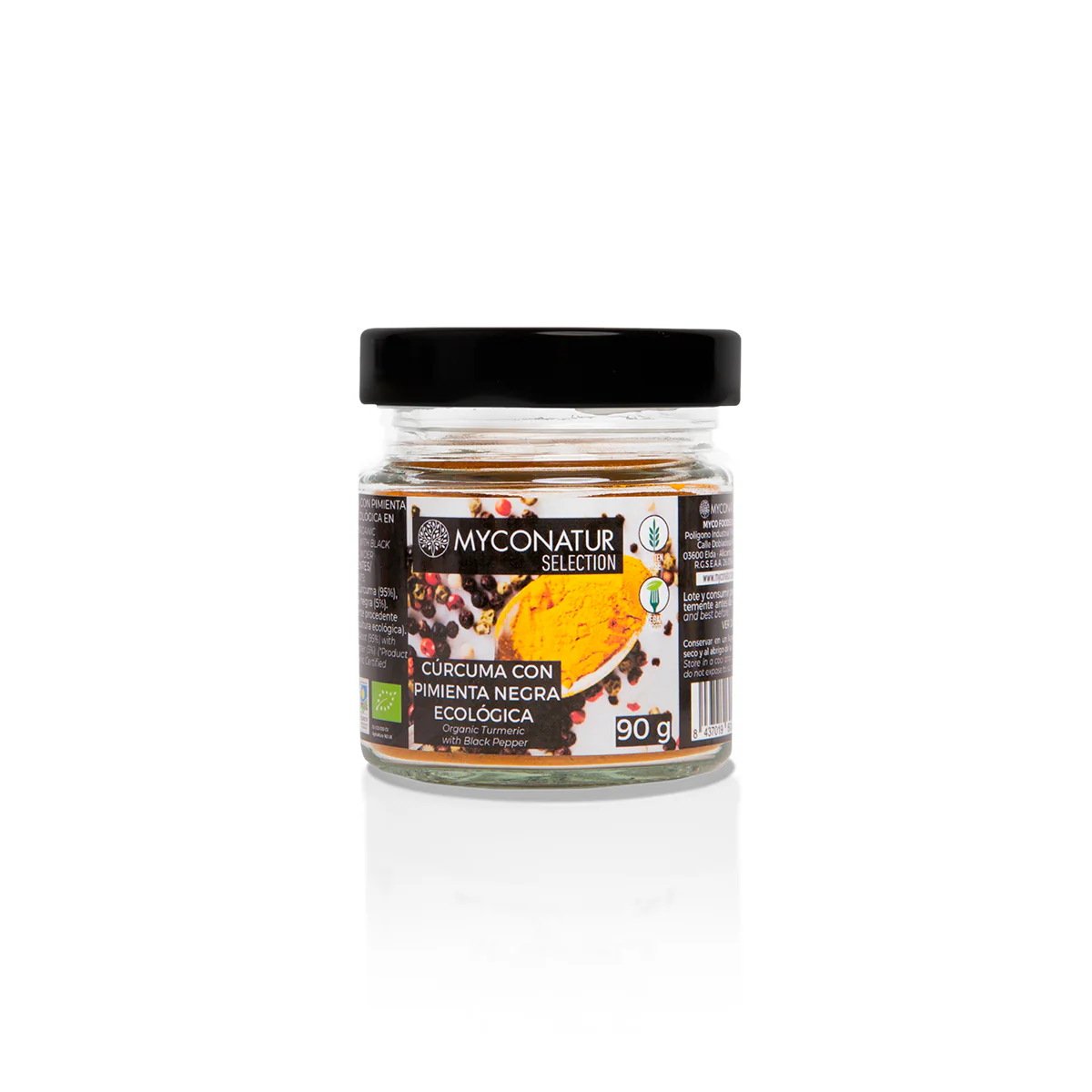 Cúrcuma Con Pimienta En Polvo Ecológica Myconatur 90g
