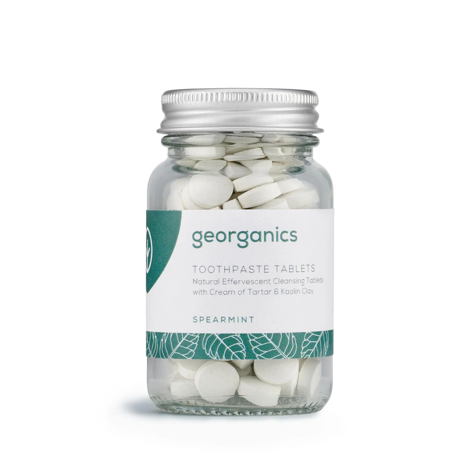 Dentífrico Natural en Tabletas sabor Hierbabuena Georganics 120 tabletas
