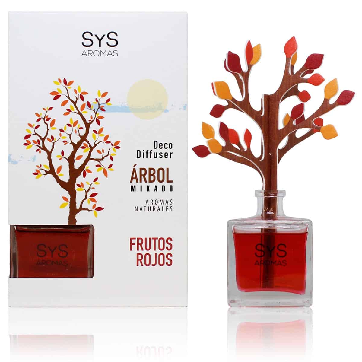 Difusor de Varillas Frutos Rojos 90 ml | Aroma Dulce y Frutal | Mikado Hogar | Ambiente Acogedor