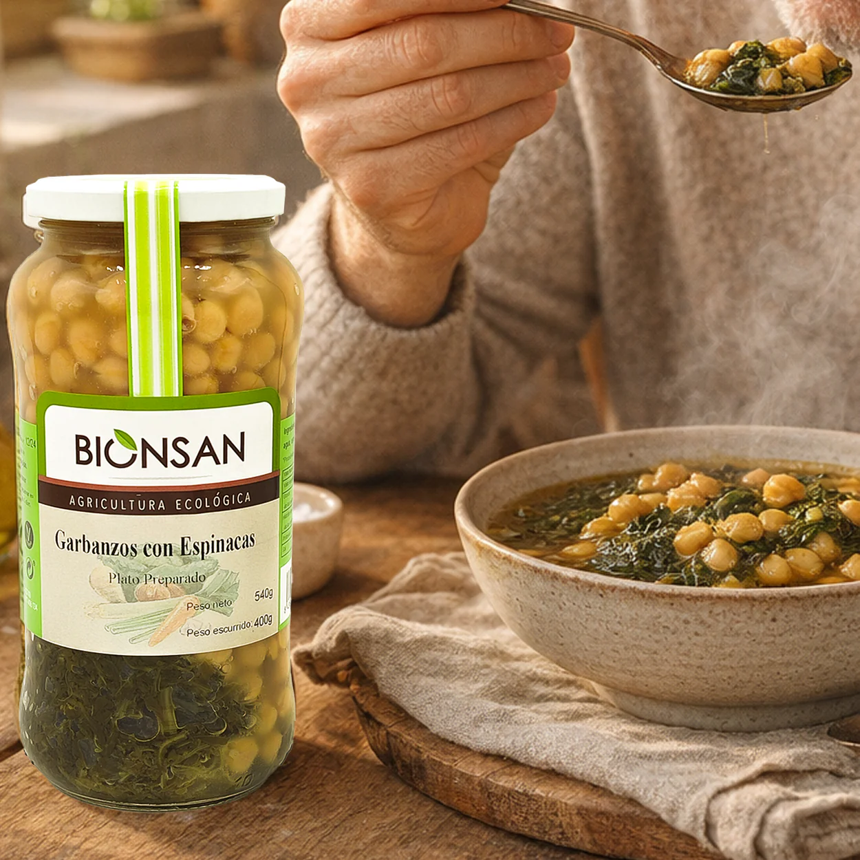 Garbanzos Con Espinacas Eco Bionsan 540gr - Image 6