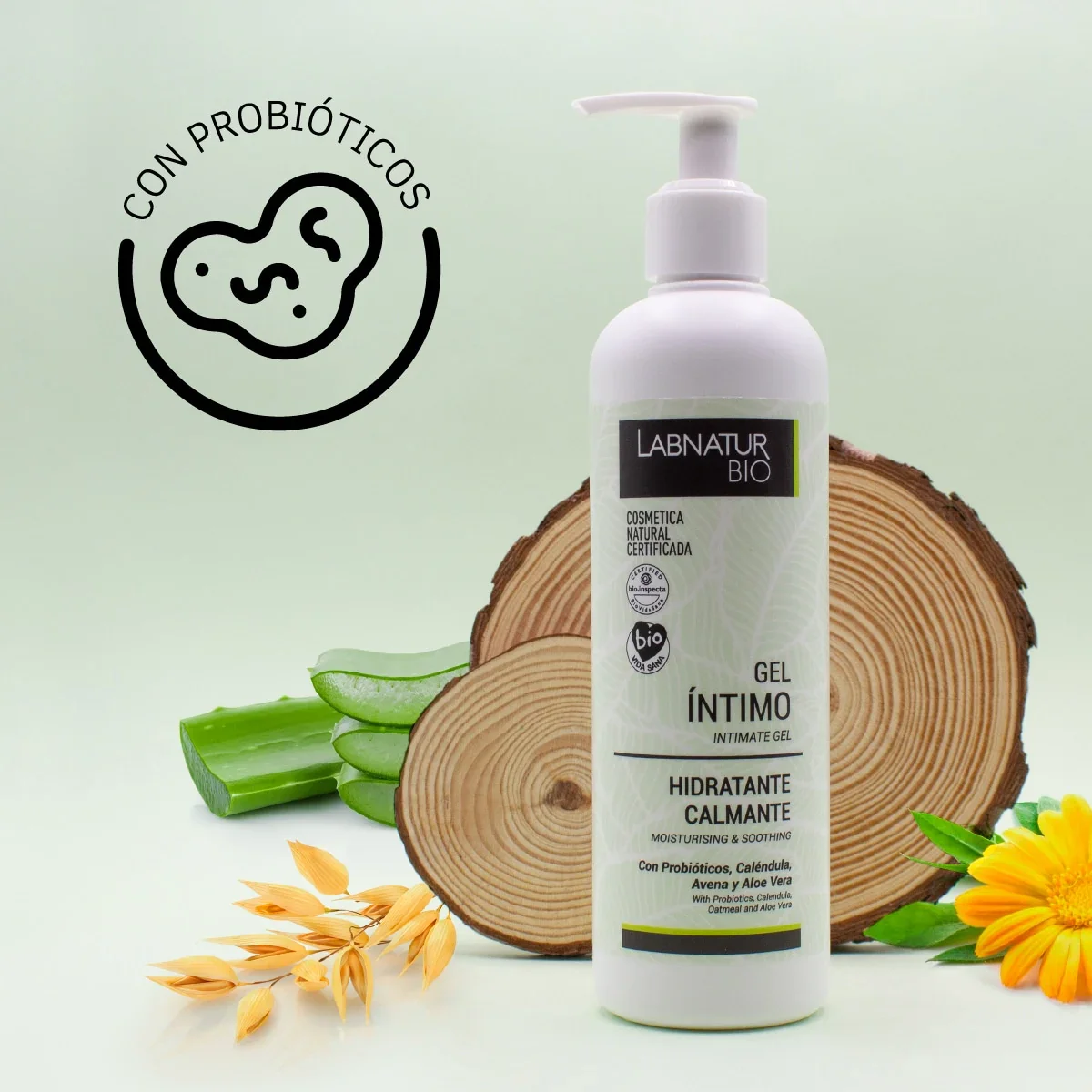 Gel Íntimo Ecológico Bio 300 Ml | Probióticos + Caléndula + Avena | Equilibra Y Protege | Cuidado Íntimo - Image 2
