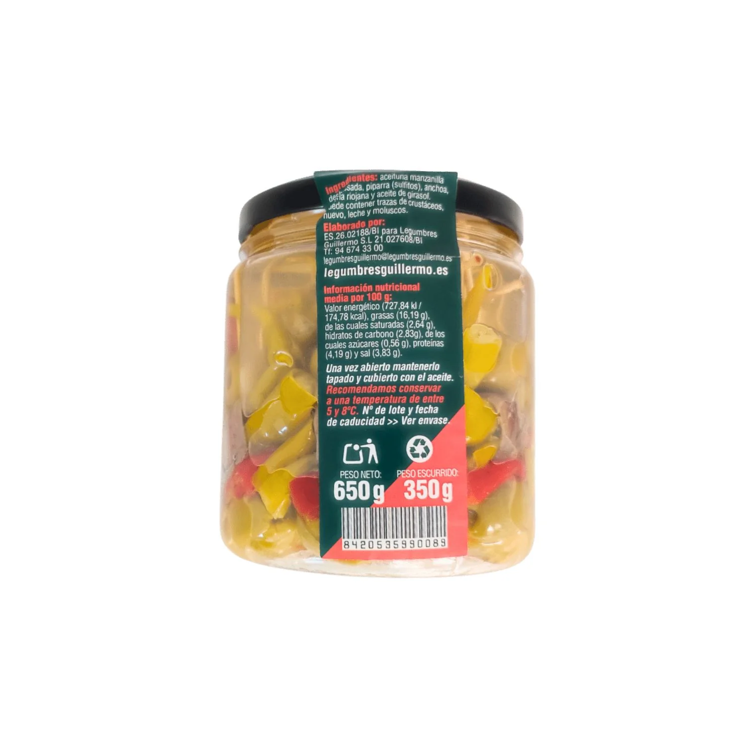 Gilda De Anchoa Con Alegría Riojana (picante) - 650 G