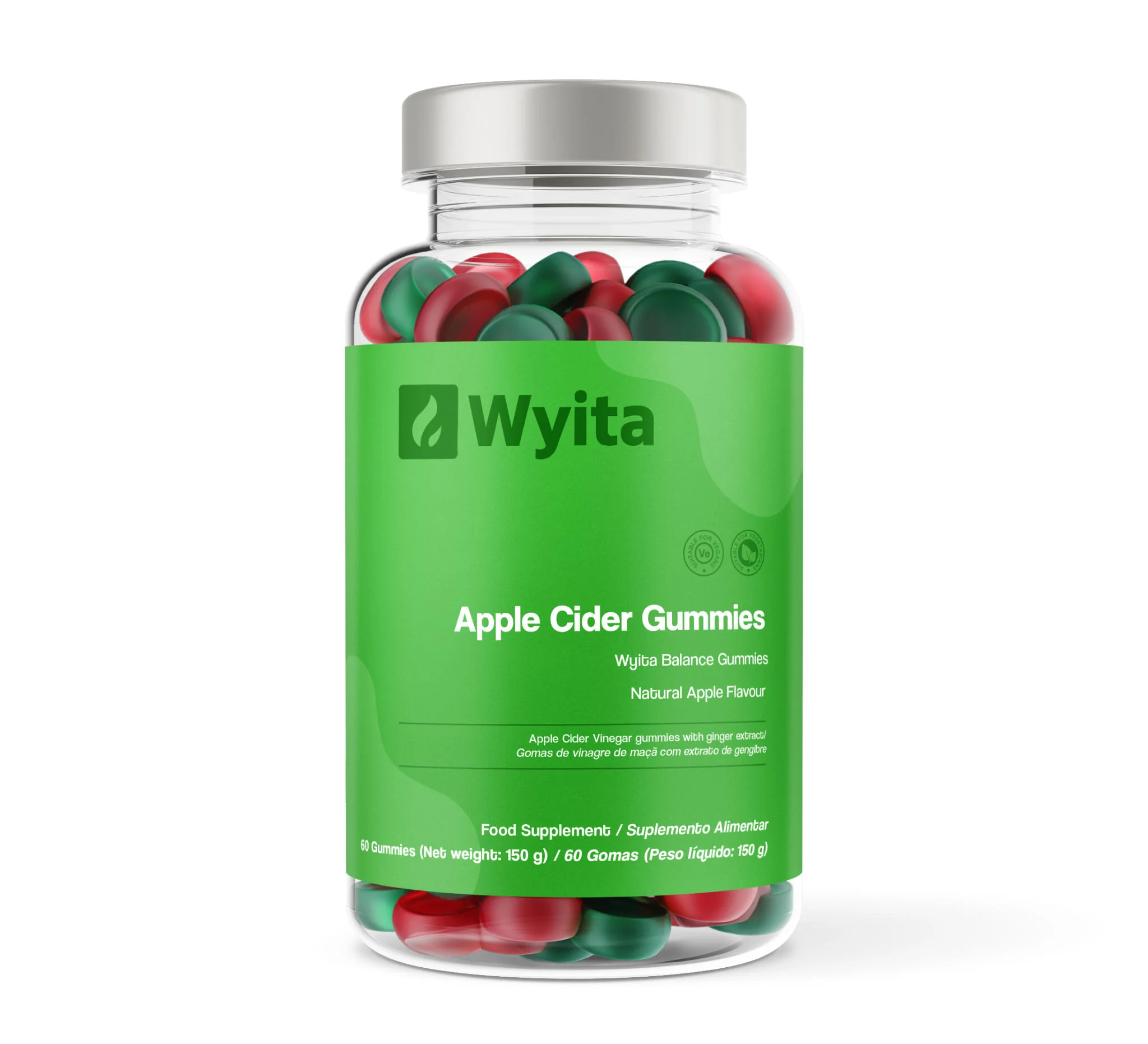 Gominolas De Vinagre De Manzana Y Jengibre - 60 unidades
