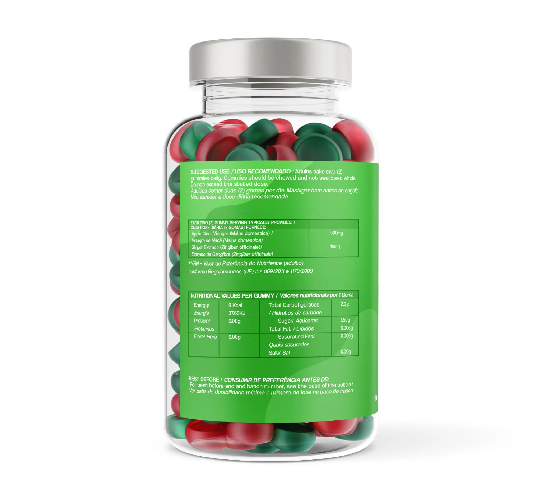Gominolas De Vinagre De Manzana Y Jengibre - 60 unidades - Image 3