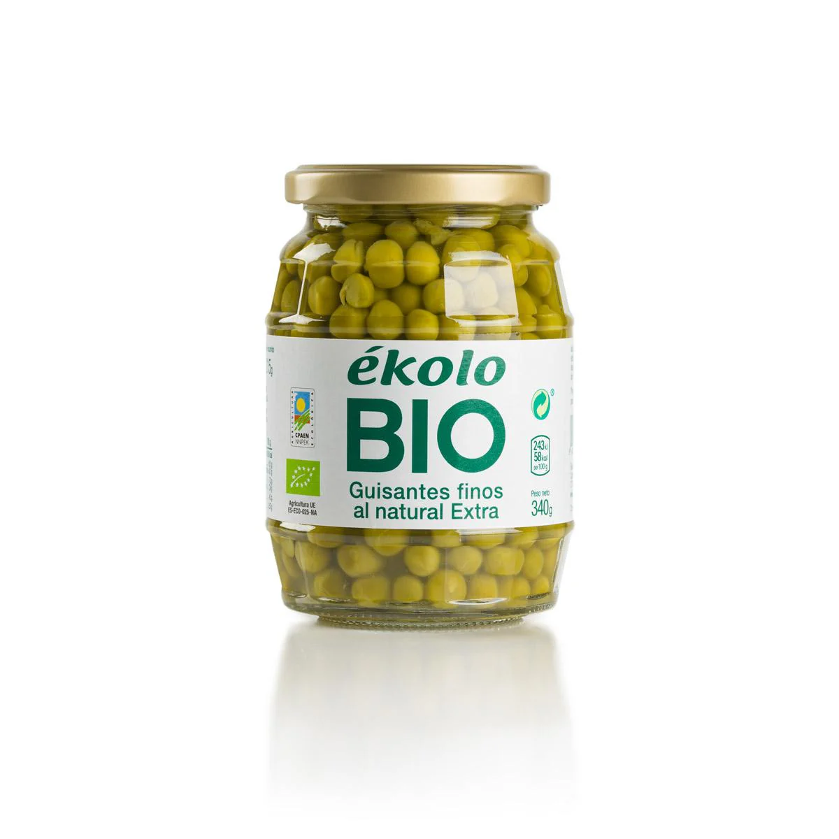 Guisantes Ecológicos en conserva al Natural ékolo 345 g