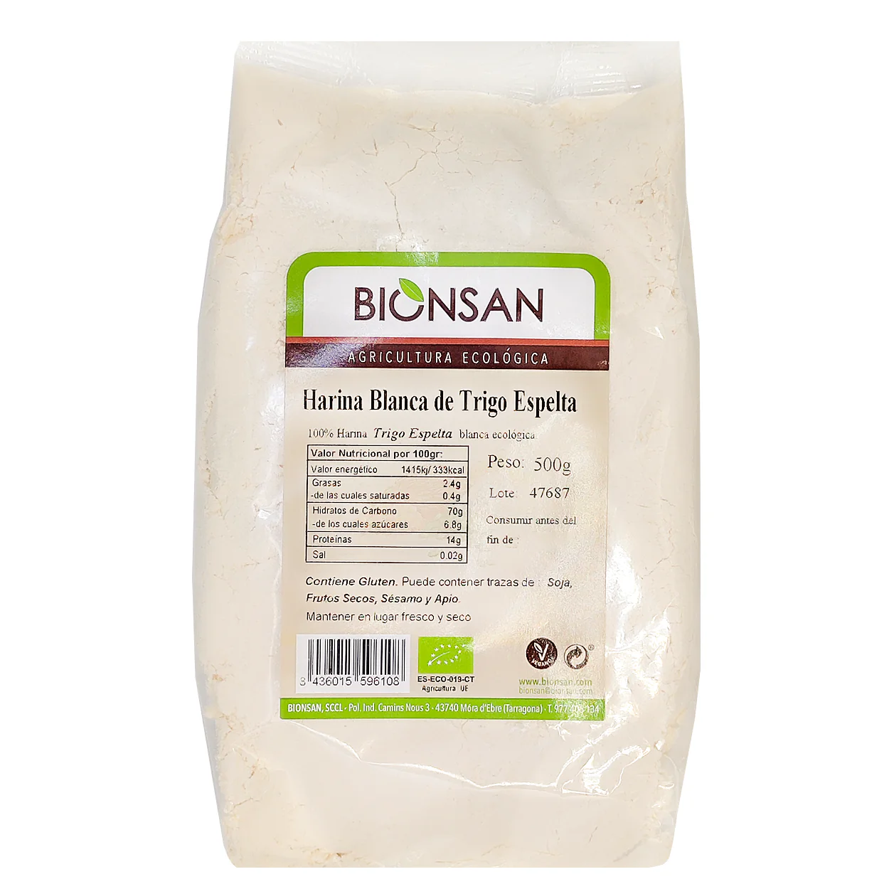 Harina De Trigo Espelta Blanca Eco Bionsan 500gr