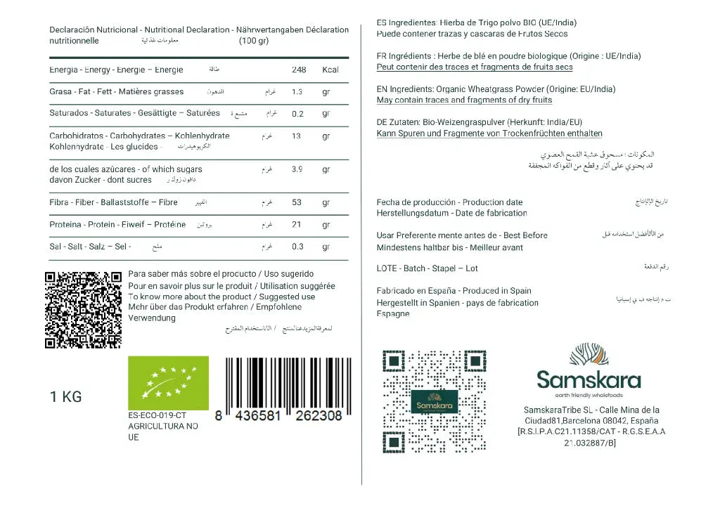 Hierba De Trigo En Polvo Bio - 500g - Image 2