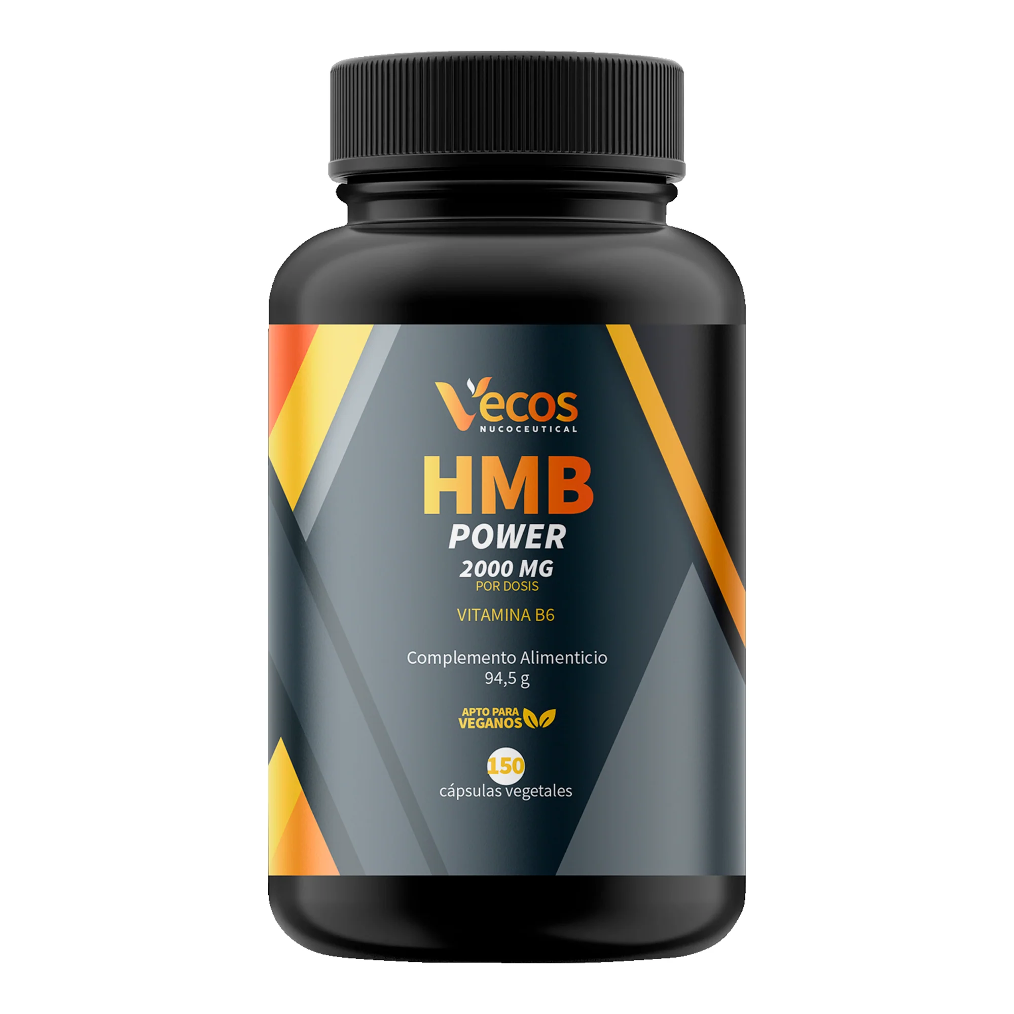 Hmb 2000 Mg Vecos 150 Cápsulas | Ganar Y Mantener Masa Muscular | Con Vitamina B6