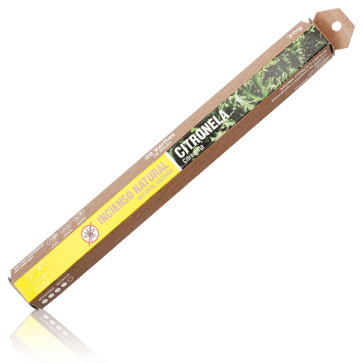 Incienso Natural Citronela 20 Sticks | Aroma Antimosquitos | Fragancia Cítrica Natural