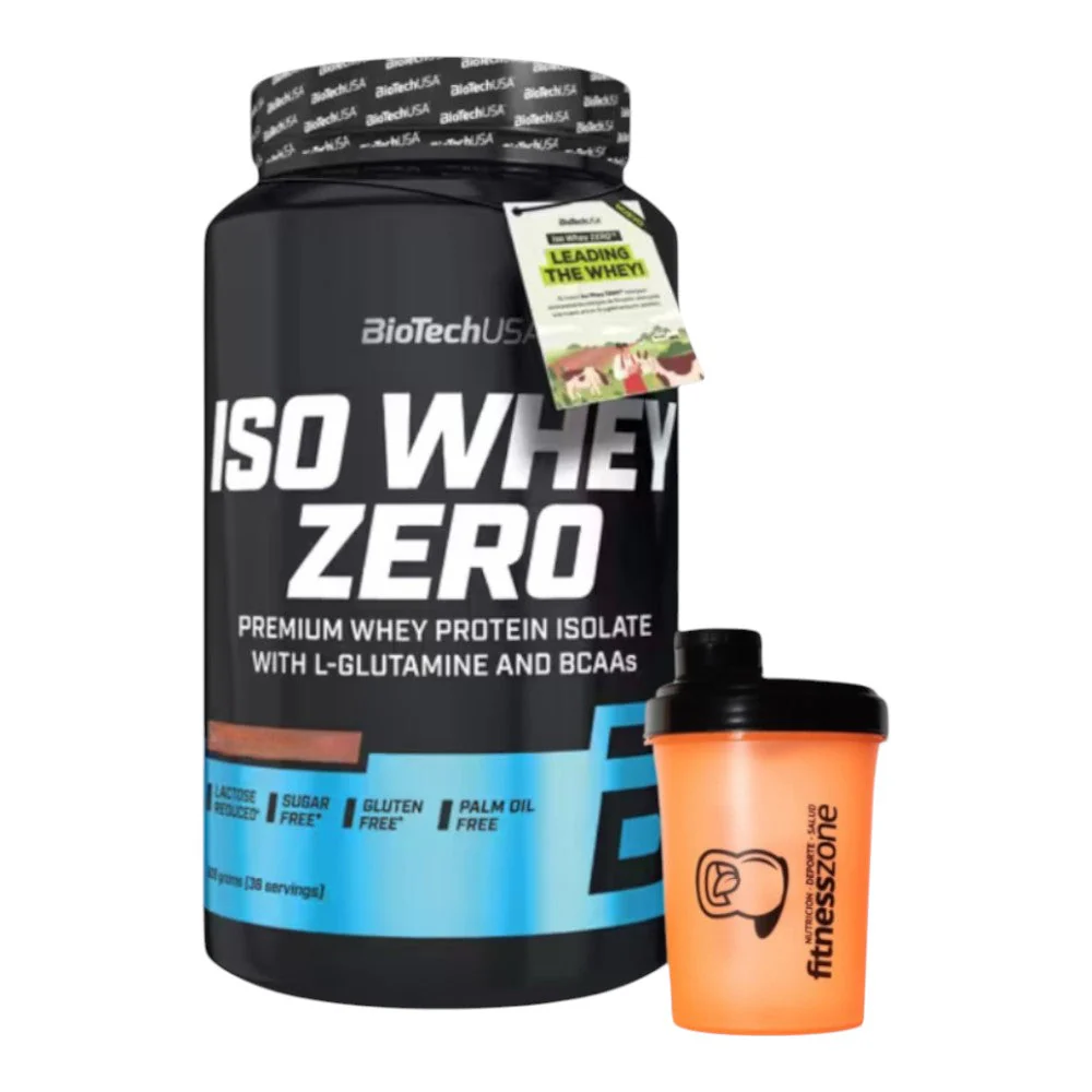 Iso Whey Zero 908 Gr + ¡shaker Fitnesszone De Regalo! Fresa