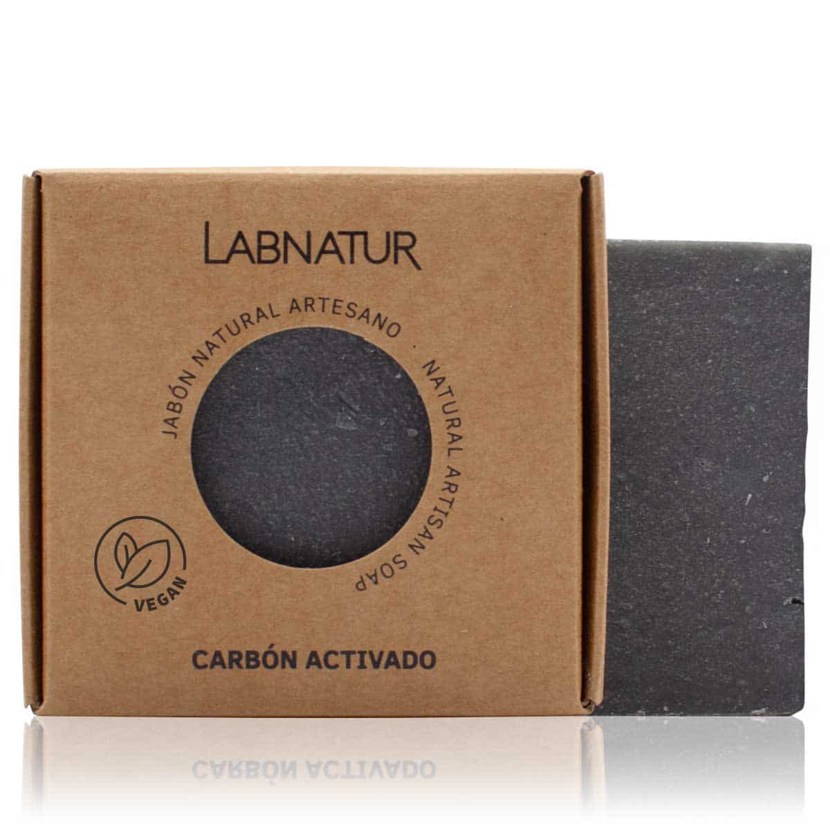 Jabón Natural Artesano Carbón Activado Labnatur 100 g | Purificante | Limpieza Profunda | Piel Mixta y Grasa