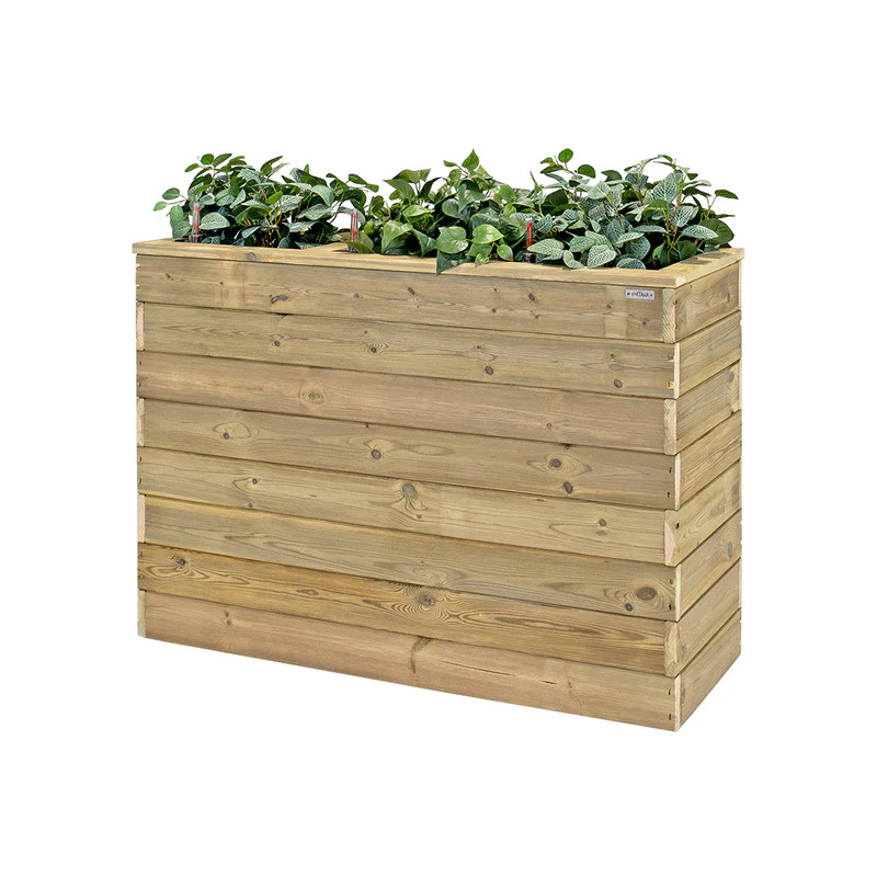 Jardinera Con Autorriego De Madera Nidum Basic Interior Y Exterior Hortalia 110x40x80 Cm