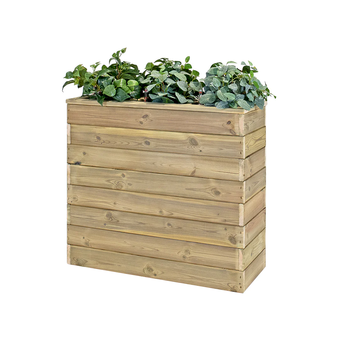 Jardinera Con Autorriego De Madera Nidum Basic Interior Y Exterior Hortalia 86x34x40 Cm