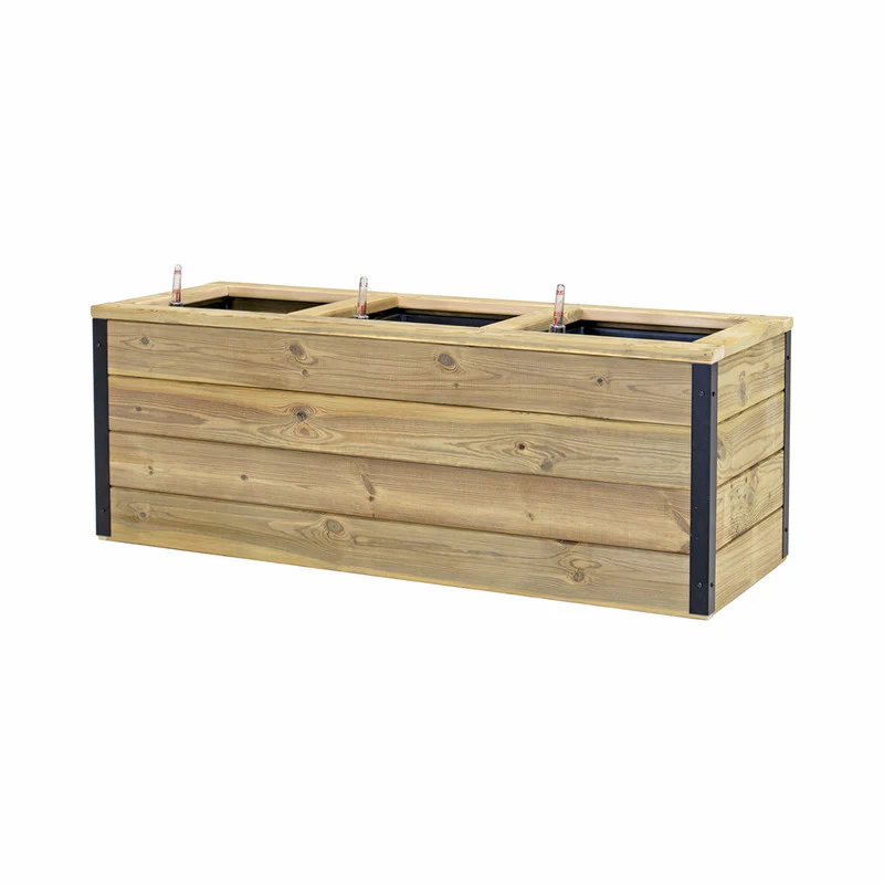 Jardinera Con Autorriego De Madera Nidum Interior Y Exterior Hortalia 110x40x40 Cm - Image 3