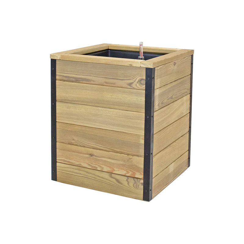 Jardinera Con Autorriego De Madera Nidum Interior Y Exterior Hortalia 50x50x60 Cm - Image 3